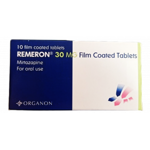 REMERON 30 MG ( MIRTAZAPINE ) 10 FILM-COATED TABLETS