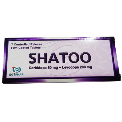 SHATOO 50 / 200 MG ( CARBIDOPA / LEVODOPA ) 7 CONTROLLED-RELEASE FILM-COATED TABLETS