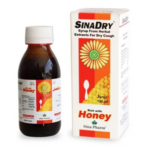 SINADRY HERBAL EXTRACTS (  GRINDELIA HERB EXT. + PIMPINELLA ROOT EXT. + PRIMULA ROOT EXT. + THYME + ROSAE EXT. + THYME EXT. + HONEY ) SYRUP 120 ML