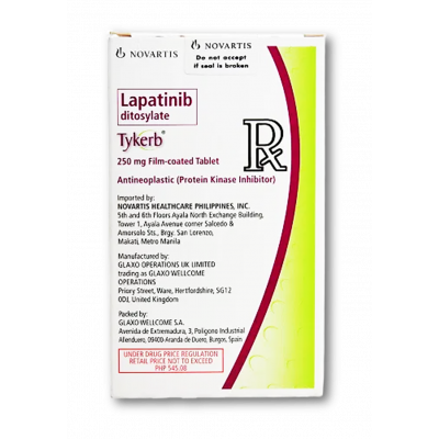 TYKERB 250 MG ( LAPATINIB ) 70 FILM-COATED TABLETS