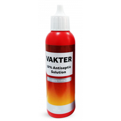 VAKTER 10% ANTISEPTIC SOLUTION ( POVIDONE- IODINE ) 60 ML