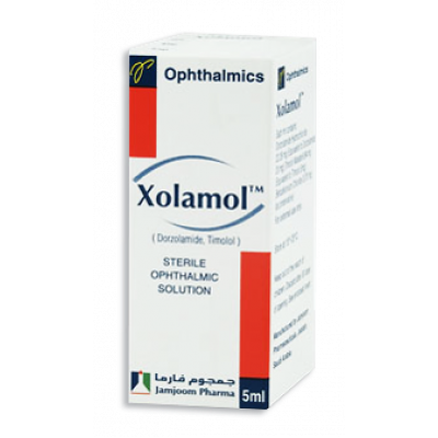 XOLAMOL OPHTHALMIC SOLUTION ( DORZOLAMIDE + TIMOLOL ) 5 ML EYE DROPPER BOTTLE