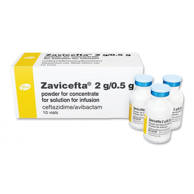 ZAVICEFTA 2GM / 0.5GM ( CEFTAZIDIME / AVIBACTAM ) POWDER FOR CONCENTRATE FOR SOLUTION FOR IV INFUSION 10 VIALS