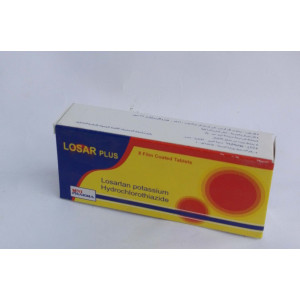 LOSAR PLUS ( losartan + hydrochlorothiazide  ) 8 film coated tablets 