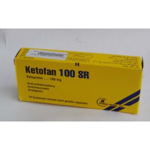 Ketofan 100SR ( ketoprofen 100 mg ) 10 capsules 