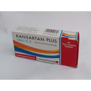 KANSARTAN PLUS 150/12.5mg ( Irbesartan + Hydrochlorothiazide ) 30 film coated tablets  