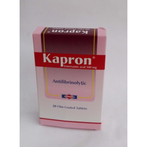 Kapron ( tranexamic acid 500 mg ) 20 film coated tablets 