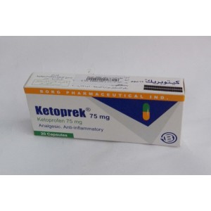 Ketoprek ( Ketoprofen 75 mg ) 20 capsules 