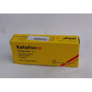 Ketofan ( ketoprofen 50 mg ) 20 capsules 