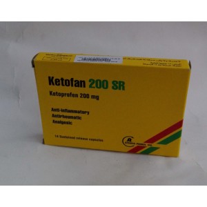 Ketofan 200 S.R. ( ketoprofen 200 mg ) 14 sustained release capsules 