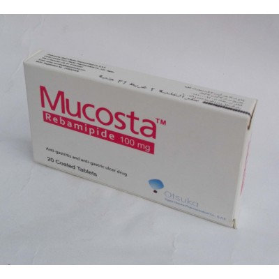 Mucosta ( Rebamipide 100 mg ) 20 coated tablets 