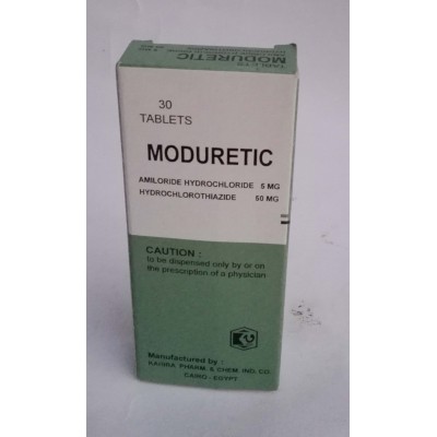 MODURETIC ( amiloride 5 mg + Hydrochlorothiazide 50 mg ) 30 tablets 