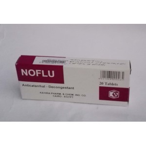 NOFLU ( paracetamol + pseudoephedrine + chlorpheniramine ) 20 tablets 