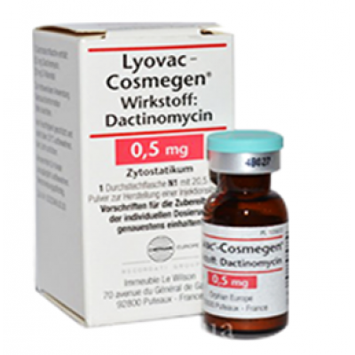 COSMEGEN ® LYOVAC 500 micrograms ( dactinomycin / actinomycin D ) powder for solution for injection