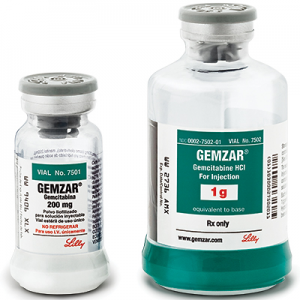 GEMZAR 1 gm injection ( Gemcitabine ) IV vial