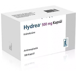 HYDREA 500 MG ( HYDROXYUREA = HYDROXYCARBAMIDE ) 100 CAPSULES