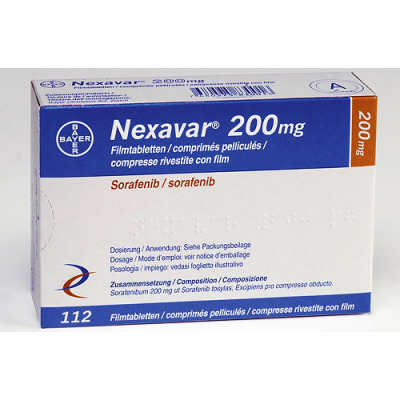 Nexavar 200 mg ( sorafenib ) 112 film-coated tablets ( TRK )