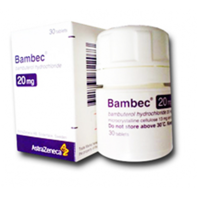 Bambec 10 mg ( Bambuterol Hydrochloride ) 30 tablets