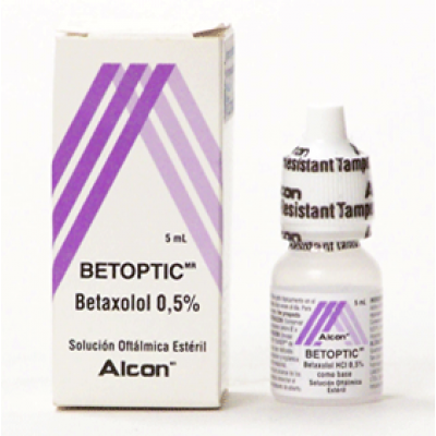 Betoptic 0.5% Sterile Ophthalmic Solution ( Betaxolol ) 5 ml