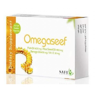 Omegaseef ( Fish Oil 400mg + Flax Seed Oil 400mg + Borage Oil 40mg + Vitamin E 10mg ) 30 capsules