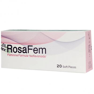 Rosafem 80 mg ( Phytoestrogen = Fermented Soy Bean Isoflavonoids ) 20 soft pieces