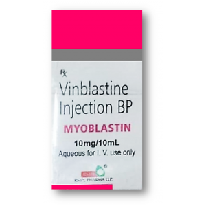 Myoblastin 10 mg / 10 ml ( Vinblastine ) Injevtion BP for IV use only