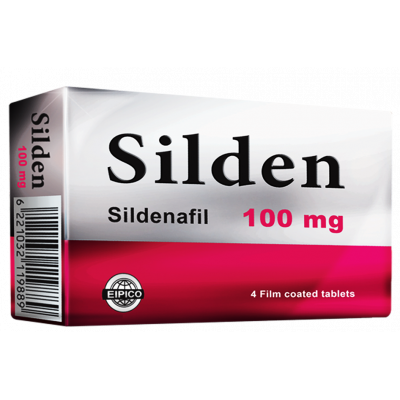 Silden 100 mg ( Sildenafil Citrate ) 1 strip of 4 film coated tablets