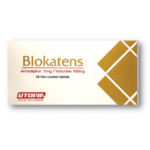 Blokatens 5 / 160 mg ( amlodipine / valsartan ) 28 Film-Coated Tablets 