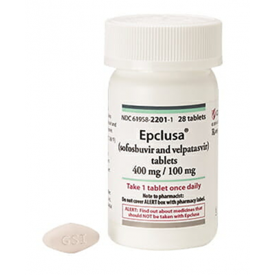 Epclusa 400 mg / 100 mg ( 400 mg sofosbuvir / 100 mg velpatasvir ) 28 film-coated tablets