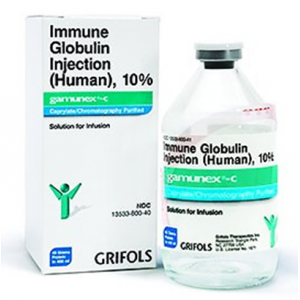 Gamunex 10% ( Human normal immunoglobulin (IVIg) 100 mg / ml ) 100 ml
