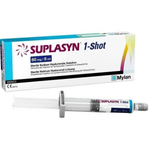 Suplasyn 1 Shot 60 mg / 6 ml ( Sodium hyaluronate ) Syringe