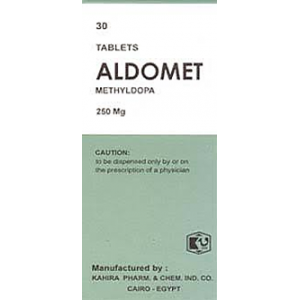 Aldomet ® 250 mg ( methyldopa ) 30 tablets
