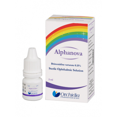Alphanova 0.15 % Ophthalmic Solution ( Brimonidine Tartarate ) 5 mL Eye drops