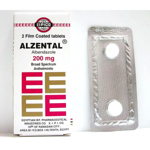 Alzental 200 mg ( Albendazole ) 6 film-coated tablets 