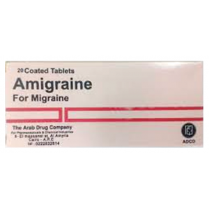 Amigraine ADCO ( Ergotamine 1 mg + Caffeine 100 mg + Metamizole 300 mg ) 30 tablets