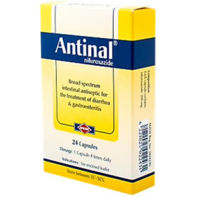 ANTINAL 200 MG ( NIFUROXAZIDE ) 24 CAPSULES