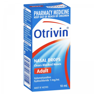 Otrivin Adult Nasal Drops 0.1 mg / mL ( Xylometazoline Hydrochloride ) 10 mL