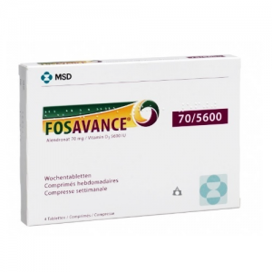 FOSAVANCE ® 70 mg / 2800 IU ( Alendronic acid 70 mg + Colecalciferol 2800 IU ) 2 tablets 