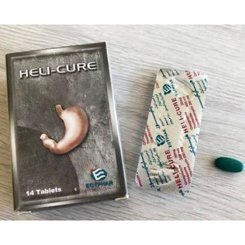 Heli Cure ( Clarithromycin 250 mg + Tinidazole 500 mg + Omeprazole 20