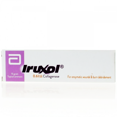 Iruxol Topical Ointment ( Collagenase 60 IU +  Chloramphenicol 1.00 g ) 15 gm ointment 