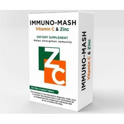 IMMUNO - MASH FOR HEALTHY IMMUNE SYSTEM ( VITAMIN C 500 MG + ZINC GLUCONATE 23.9 MG ) 30 FILM-COATED TABLETS