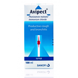 Avipect syrup ( Ammonium Chloride + Pheniramine ) 100 ml syrup