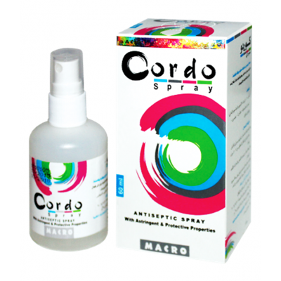 Cordo Spray ( Alcohol 70 % + Vitamin A + Potassium Aluminium Sulphate Dodecahydrate + Salicylic acid + Glycerin + Propylene glycol ) 60 ml