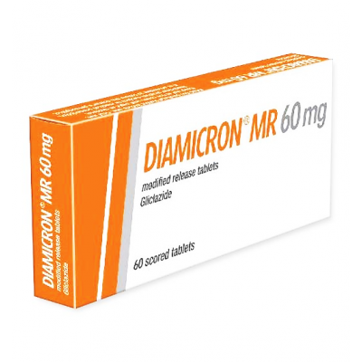 Diamicron MR 60 mg ( Gliclazide ) 30 tablets
