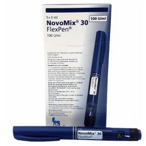 NovoMix 30 FlexPen 100 units / ml ( insulin aspart / protamine insulin aspart ) pre-filled 5 flexpens