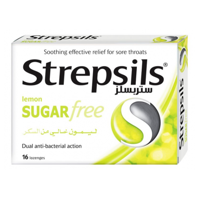 Strepsils Sugar Free Lemon ( Dichlorobenzyl alcohol 1.2 mg + Amylmetacresol 600 µg ) 16 lozenges