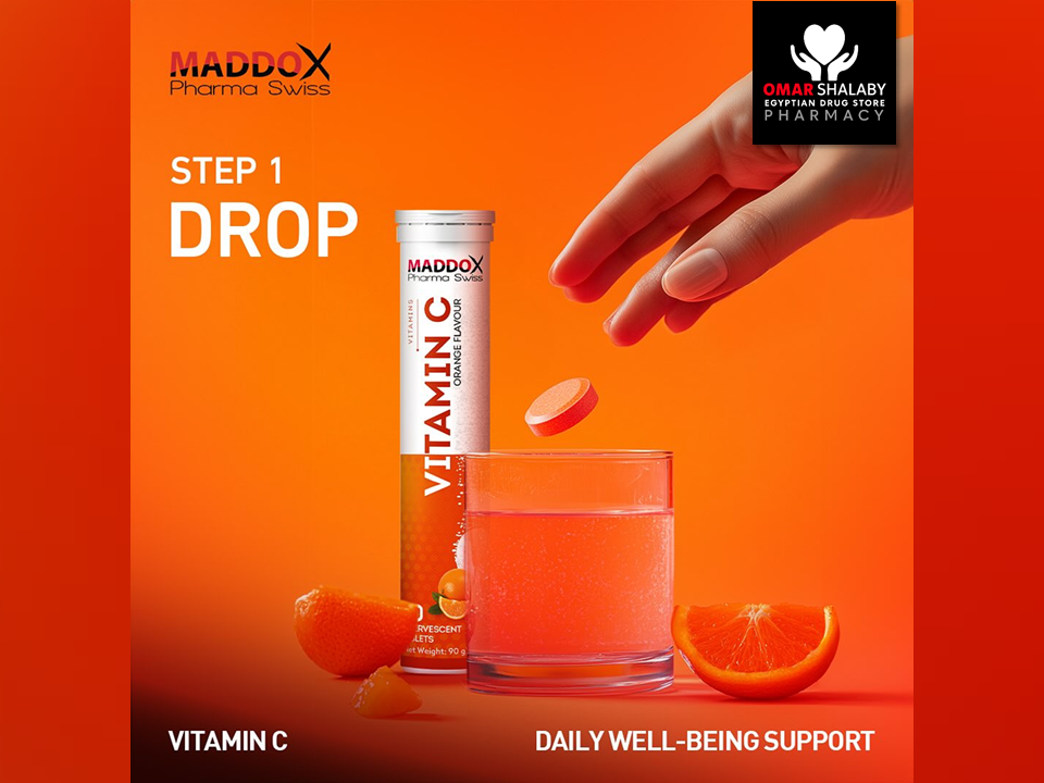 MADDOX VITAMIN C 240 MG ORANGE FLAVOUR 20 EFFERVESCENT TABLETS