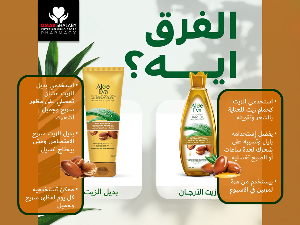 EVA COSMETICS  ALOE EVA STRENGTHENING HAIR OIL WITH ALOE VERA & MOROCCAN  ARGAN OIL 170 ML