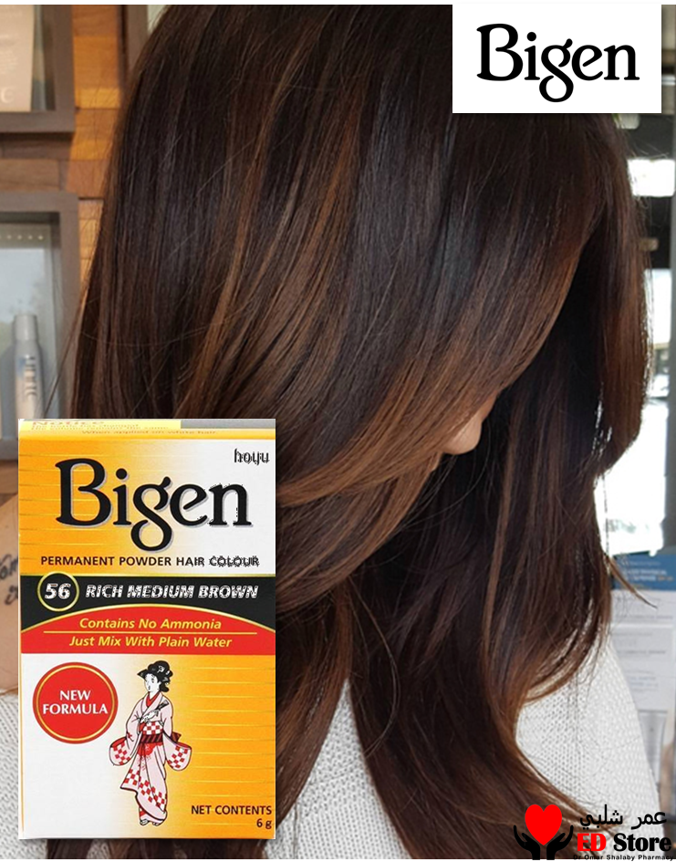 Bigen Permanent Powder Hair Color 56 Rich Medium Brown  oz