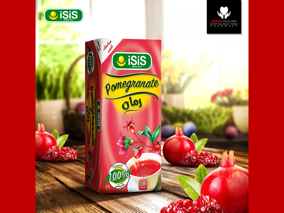 ISIS POMEGRANATE TEA 100% NATURAL 20 FILTER BAGS